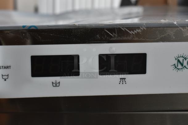 2025 Noble 495HTGW22 stainless steel commercial undercounter dishwasher, brand new, scratch and dent, 208-240V, 1 phase.