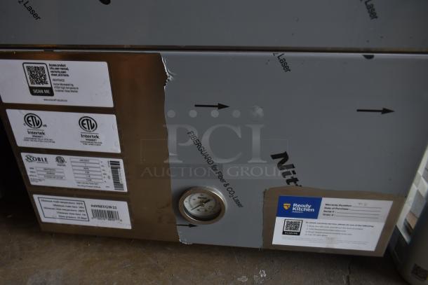 2025 Noble 495HTGW22 stainless steel undercounter dishwasher; scratch and dent. Brand new, 208-240V, 1-phase.