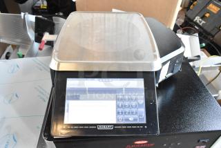 2017 Hobart HTi-7LH26 countertop food scale, stainless platform, digital display, tested and working condition.