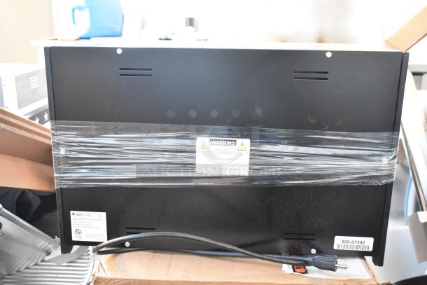 IN ORIGINAL BOX! HotLogic HL 800 metal countertop automatic self-cooking appliance, 120 volts, 1 phase, new condition.