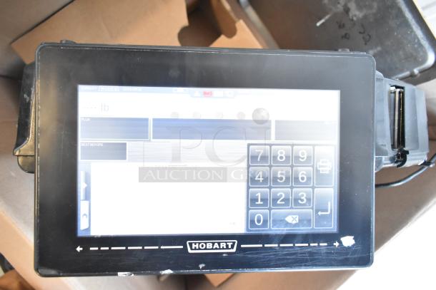 2017 Hobart HTi-7LH26 metal commercial food portioning scale, touchscreen, 120/208-240V, 1 phase, tested, working.