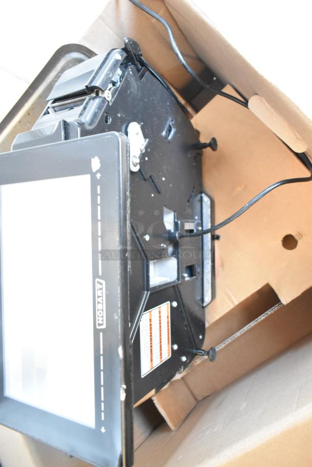 2017 Hobart HTi-7LH26 metal commercial food portioning scale, tested and working, with power cables visible.