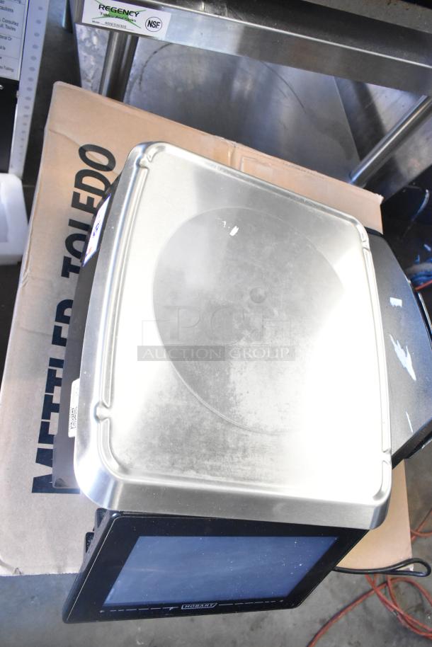 2017 Hobart HTi-7LH26 commercial countertop food portioning scale in working condition, stainless steel top.