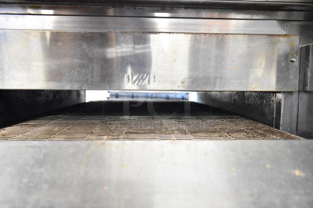2019 Middleby Marshall PS638G conveyor pizza ovens, stainless steel, natural gas, commercial casters, 89,000 BTU.
