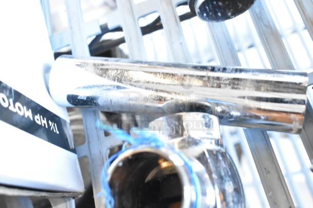 Chrome flushing handles, set of three, in good condition, metallic finish, suitable for plumbing fixtures.