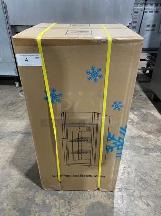 New ProCool Commercial T80L Black Single Glass Door Merchandiser Refrigerator in box. Model: T-80L.