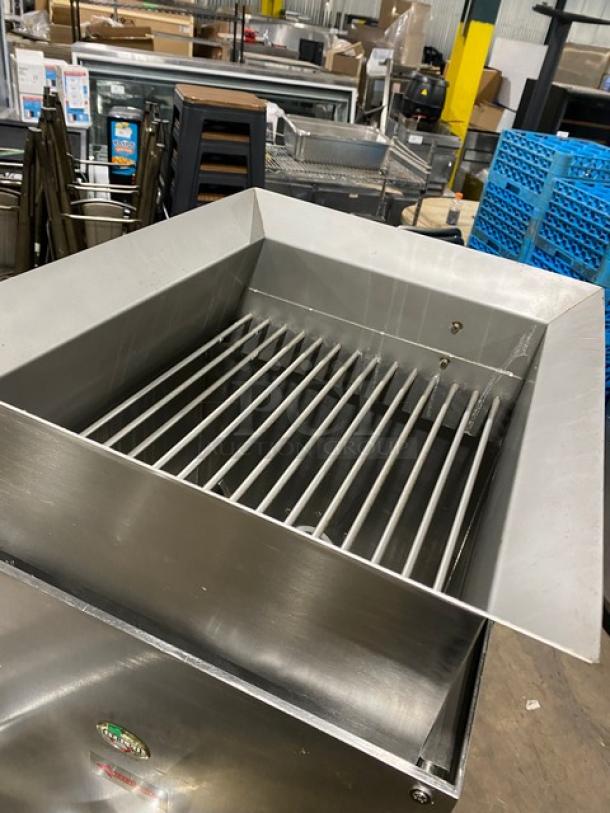 Italgi P80A commercial pasta extruder, stainless steel, 230V, 3 phase, on legs and casters, model SN: 115, in good condition.