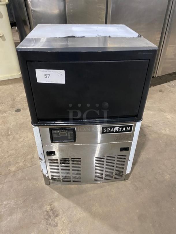 Spartan SUIM120HC stainless steel undercounter ice maker, 2020 model, electric-powered, air-cooled, 115V, good condition.