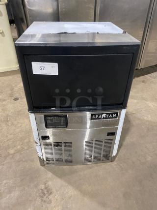 Spartan SUIM120HC stainless steel undercounter ice maker, 2020 model, electric-powered, air-cooled, 115V, good condition.