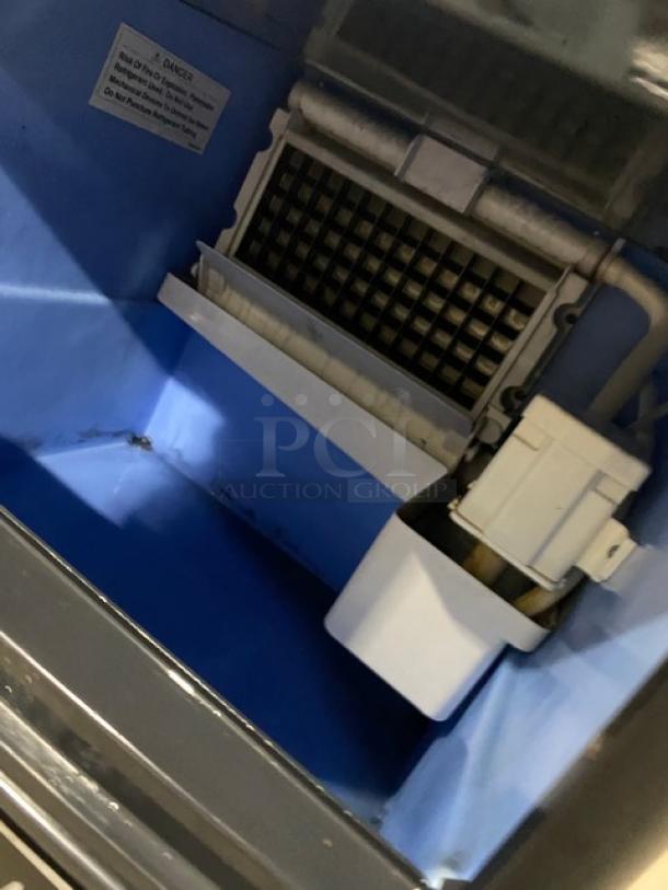 Spartan SUIM120HC stainless steel ice maker, undercounter design, electric powered, air-cooled, 2020 model in good condition.