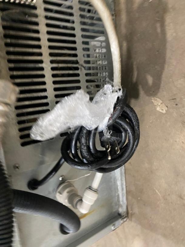 Spartan SUIM-120-HC undercounter ice maker, stainless steel, 115V, electric, air-cooled, cords wrapped, 2020 model.