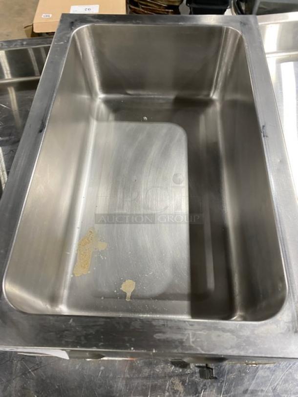 Nemco stainless steel electric countertop single well hot food warmer, used condition, minor surface wear.