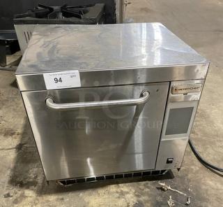 MerryChef Eikon E3 stainless steel rapid cook oven, 2019 model, with EasyTouch touchscreen, commercial countertop unit.