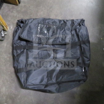 Serv It food warming delivery bag, appears new, 20x26x12 inches, durable black material with top pouch for labels.