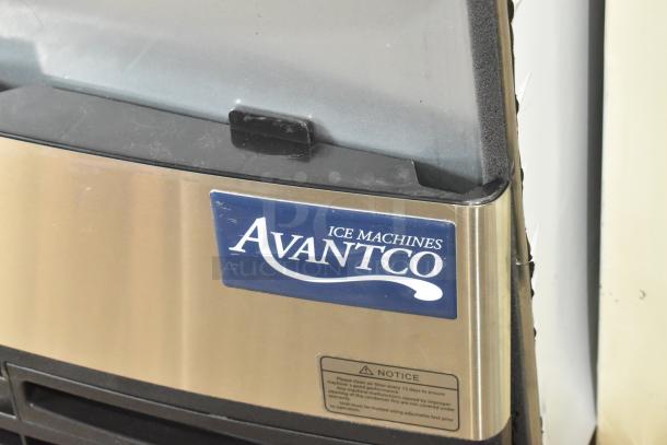 Brand new Avantco 194UCF280A stainless steel undercounter ice machine, minor scratches, 299 lbs capacity, 115 volts, single-phase.