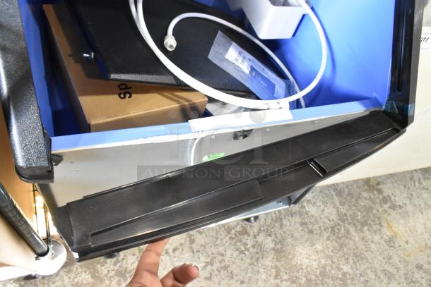 Brand new Avantco 194UCF280A stainless steel undercounter ice machine, 299 lb. capacity, 115V, some scratches.