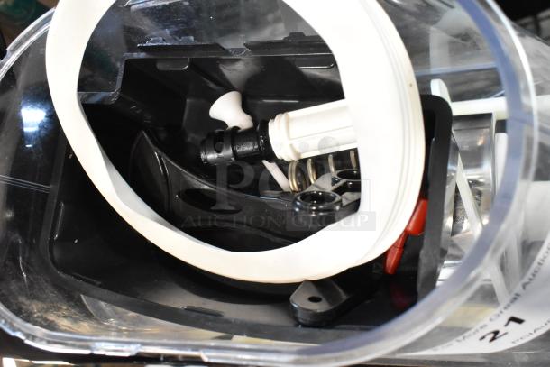 Carnival King 382SMM1 stainless steel slushy machine, brand new with slight cosmetic scratches. Capacity: 1.6 gallons. 120V.