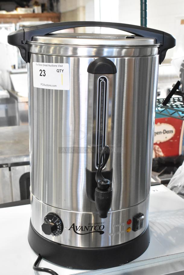 Brand new Avantco 177WB19L 5 Gal water boiler, 120V, 1 phase. Scratch and dent condition, 128 cup capacity.