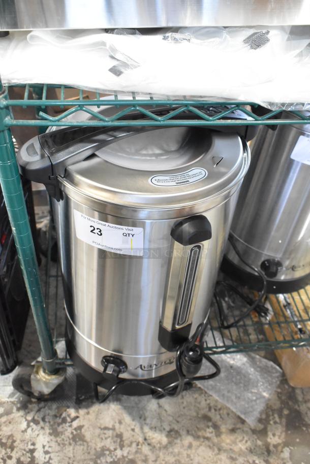 Brand new Avantco 177WB19L 5-gallon water boiler, 120V, shown with minor scratches, capacity 128 cups, 1 phase.