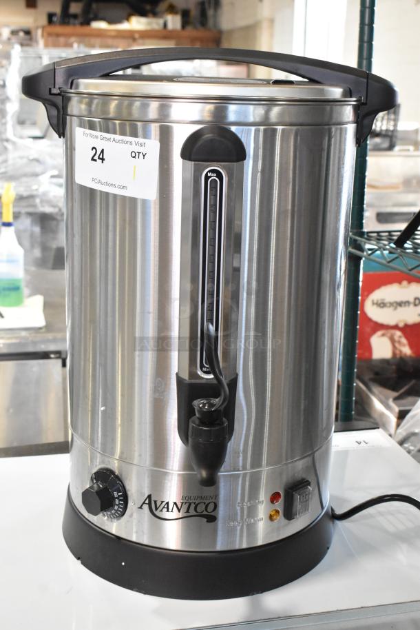 Brand new Avantco 177WB19L 5-gallon water boiler. Stainless steel, scratch and dent. 120V, 1 phase. Max 128 cups.