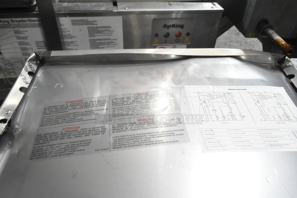 2025 Manitowoc RFP0620A-161 stainless steel flake ice machine, scratch and dent, 22", 682 lb capacity, wiring diagram visible.