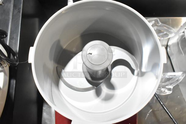Robot Coupe R 2 Dice food processor with gray 3 Qt. bowl, S blade visible, commercial countertop model, 120V, 1 phase.
