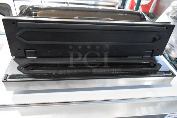 Brand new VacPak-It 186VME16SS vacuum packaging machine, 16" seal bar, stainless steel, 120V, 1 Phase, minor scratches.