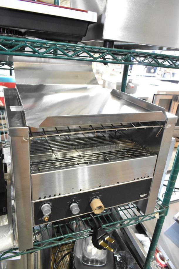 BRAND NEW Vollrath JT3H stainless steel commercial countertop conveyor toaster, 1 1/2"-3" opening, 208V, 1 phase.