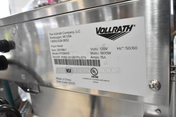 BRAND NEW 2025 Vollrath CF2-1800 Stainless Steel Deep Fryer, 10 lb, 120V, includes 2 metal baskets. Scratch and dent condition.