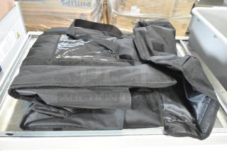 Black Cambro GBD211417110 insulated folding delivery bag, new, with customizable features, dimensions 21"x14"x17".