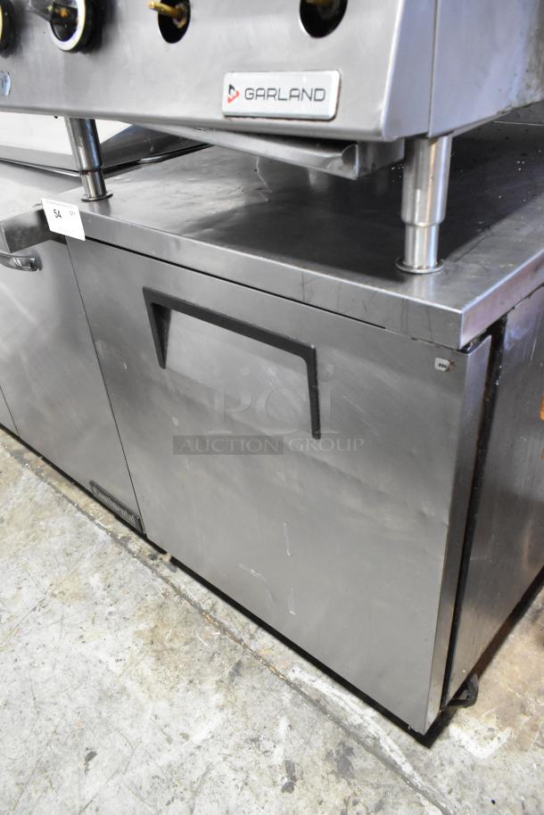 True TWT-27F stainless steel undercounter freezer, single door, 115V, 1 phase, commercial grade, used condition.