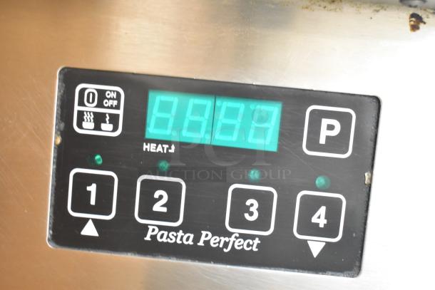 Pitco Frialator SSPG14 pasta cooker control panel with digital display and function buttons.