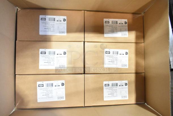 12 new boxes of Dual Lite EVHCEZP Emergency Light Back Box and LED Emergency Light. Each box labeled and sealed.