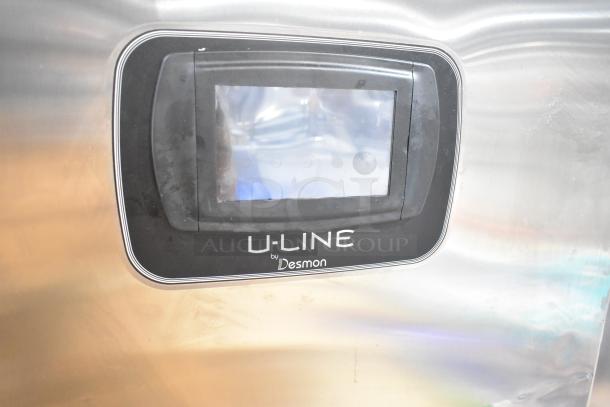 2022 Desmon GBF-15+ETL stainless steel commercial blast chiller display, model label visible.