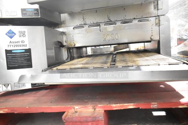 Turbochef HhC2020 stainless steel rapid cook conveyor oven, 208/240V, 3-phase, asset ID visible, commercial use, 2017 model.