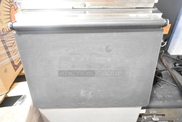 Hoshizaki KM-50MWH stainless steel commercial ice head on ice bin, 115-120V, 1 phase, used condition.