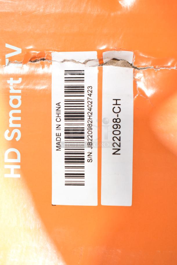 Original box with product tags for Televisions. Includes Onn Roku Smart TV and Vizio VHD24M-0810. Serial: JB220982H24027423.