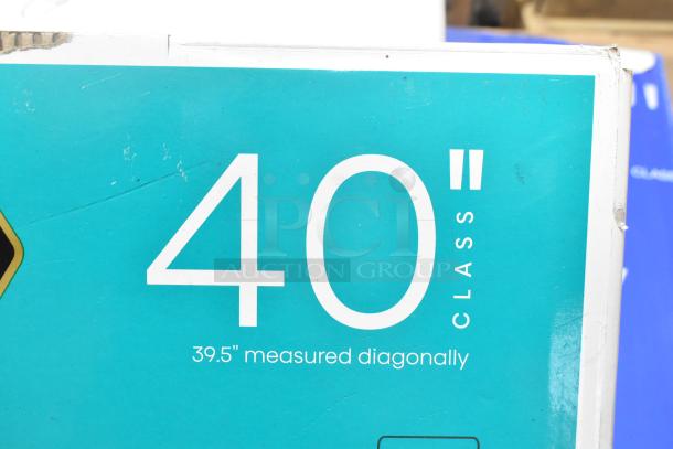 IN ORIGINAL BOX! Hisense 40H4030F4 40" Smart TV, box shows 40" class, 39.5" diagonal measurement. Buyer pick up only.