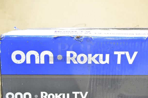 IN ORIGINAL BOX! Onn 50" Roku 4K UHD Smart TV, unopened package, visible box wear, buyer pickup only.