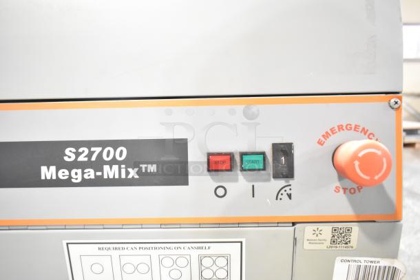 Hero S2700 Mega-Mix 5 Gallon Vibrational Shaker, featuring control panel with start, stop, and emergency stop buttons.