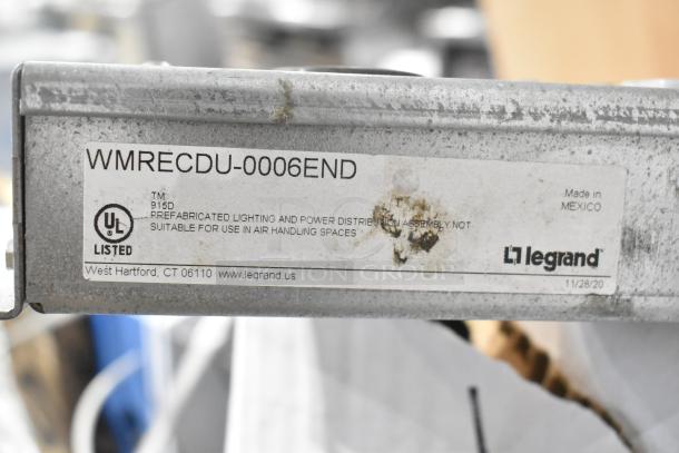 Legrand WMRECDU-0006END assembly label, UL listed, not for air handling spaces. Made in Mexico, dated 11/28/20.