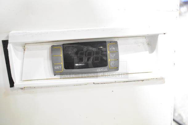 Vestfrost SCF1212DT chest freezer with Dixell digital display. 115 volts, 1 phase. Good condition, minor wear visible.