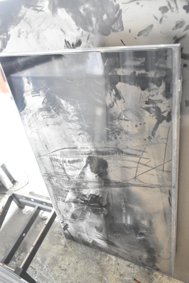 Samsung Luxfit LED Light Panel with visible wear and scratches, indicating used condition. Ideal for lighting projects.