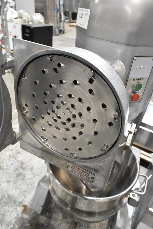 Hobart H-600 60 Quart Mixer with pelican head, mixing bowl, dough hook. Good condition, 115/240V, 3 Phase.