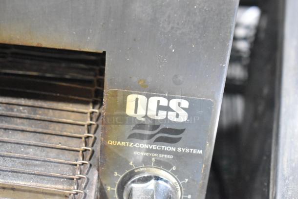 Star QCS-2-800 stainless steel commercial conveyor toaster oven, quartz-convection system, 208V, 1 phase, used condition.