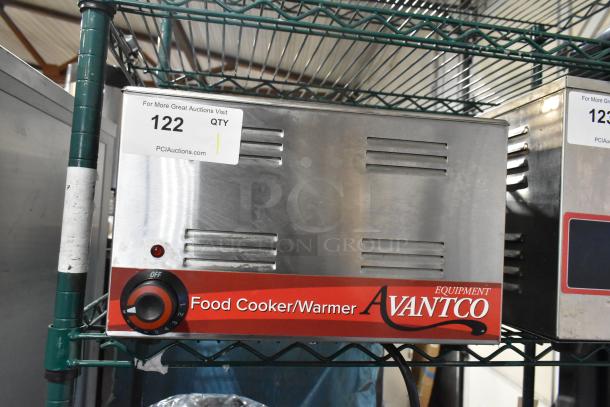 2023 Avantco 177W50CKR stainless steel commercial countertop food warmer, 120 volts, with temperature control knob, near new condition.