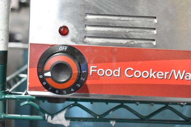 Avantco 177W50CKR stainless steel food warmer. Features temperature dial, red indicator light. 120V, 1 phase.