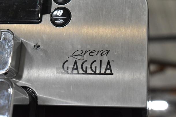 Gaggia Brera SUP037RG stainless steel espresso machine, 120V, with visible logo and control buttons, in good condition.