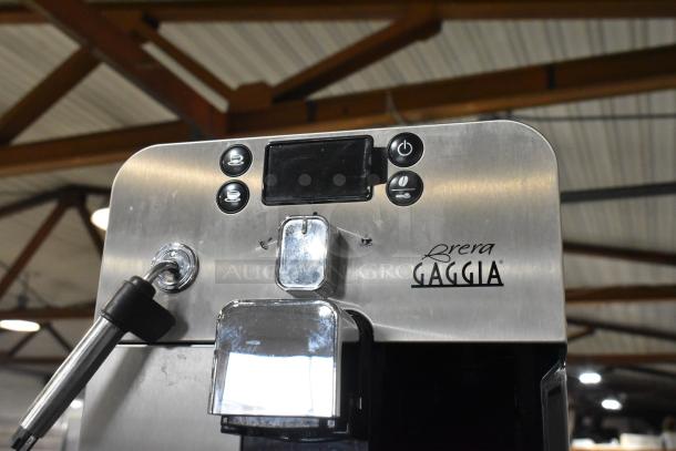 Gaggia Brera SUP037RG stainless steel espresso machine, commercial countertop model. Features intuitive controls. 120V, 1 phase.