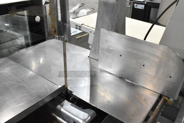 Butcher Boy B12-F meat saw, commercial floor style, metal construction, 115 volts, 1 phase, used condition.